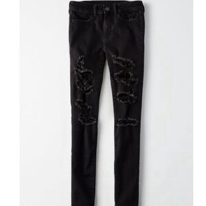 American Eagle AE Distressed next level stretch high rise Jegging 12 long jeans